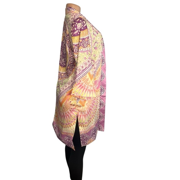 3/$30 🍂 Chico's Pink Lilac Mosaic Medallion Open Front Kimono - Picture 11 of 11